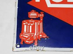 12e1 Ancienne Plaque Tôle Émaillée Publicitaire Machine A Lessiver Robusta 1949