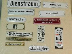 13 Pcs Plaque Métallique Émaillée Chemin De Fer