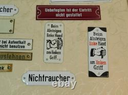 13 Pcs Plaque Métallique Émaillée Chemin De Fer