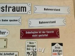 13 Pcs Plaque Métallique Émaillée Chemin De Fer