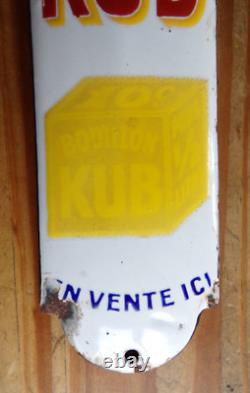 1 Plaque émaillée de propreté BOUILLON KUB