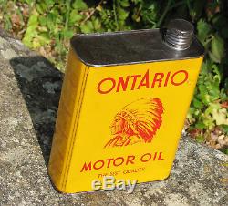 1 X Bidon Huile. Ontario. Motor Oil. 2 Litres. Bel Etat