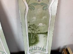 2 plaques émaillée art nouveau deco 1900, magasin, loft