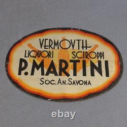 3 Plaque Publicitaire Étain Martini Huile Corradi Tomatis Vintage Xx Seconde
