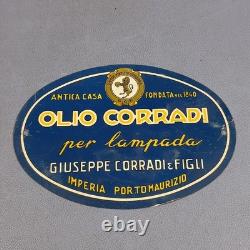 3 Plaque Publicitaire Étain Martini Huile Corradi Tomatis Vintage Xx Seconde