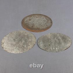 3 Plaque Publicitaire Étain Martini Huile Corradi Tomatis Vintage Xx Seconde