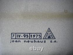 40X40CM NEUHAUS VITRACIER plaque émaillée signalisation STATIONNEMENT INTERDIT