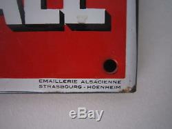 AC235 L'URBAINE COMPAGNIE ASSURANCES PLAQUE EMAILLEE EAS 1938 38x68 cm TBE