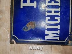 ANCIENNE GRANDE PLAQUE DE RUE EMAILLEE MICHEL Renault A Saisir