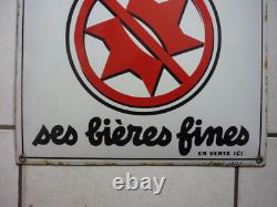 ANCIENNE PLAQUE EMAILLEE BIERES LA MEUSE / JAPY 37 X 44 cm