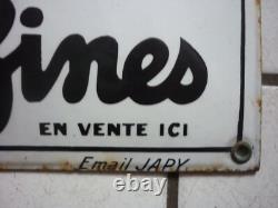 ANCIENNE PLAQUE EMAILLEE BIERES LA MEUSE / JAPY 37 X 44 cm