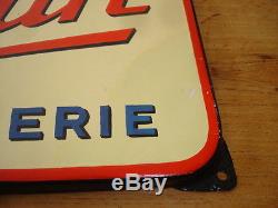 ANCIENNE PLAQUE EMAILLEE CHOCOLAT POULAIN