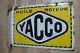 ANCIENNE PLAQUE EMAILLEE HUILE MOTEUR YACCO RECTO VERSO