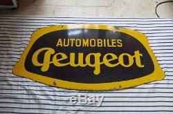 Ancienne Plaque Emaillee Peugeot