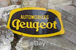 Ancienne Plaque Emaillee Peugeot