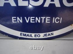 ANCIENNE PLAQUE EMAILLEE POTASSE D'ALSACE HANS DIMENSION 80x59,5cm G FORMAT RARE