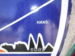 ANCIENNE PLAQUE EMAILLEE POTASSE D'ALSACE HANS DIMENSION 80x59,5cm G FORMAT RARE