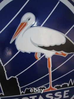 ANCIENNE PLAQUE EMAILLEE POTASSE D'ALSACE HANS DIMENSION 80x59,5cm G FORMAT RARE