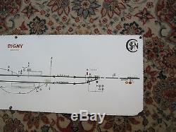 ANCIENNE PLAQUE EMAILLEE SNCf/GARE BIGNY CHER LIGNE BOURGES/MONTLUCON