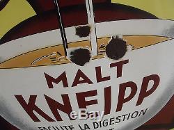Ancienne Superbe Plaque Emaillee Malt Kneipp Beuville 80 CM X 50 CM
