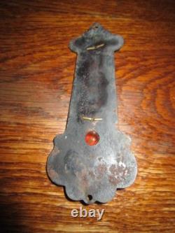 ANCIEN THERMOMETRE EMAILLE LES MEILLEURS RASOIR PORTE CETTE MARQUE 1900s