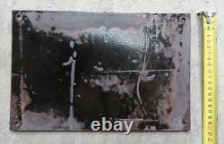 AR3 Ancienne plaque émaillée DÉFENSE DE FUMER ET DE CRACHER 20 X 30cm