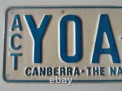 AUSTRALIA CANBERRA ACT License Plate plaque immatriculation VINTAGE