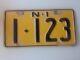 AUSTRALIA NORFOLK ISLAND License Plate plaque immatriculation 1960's RARE