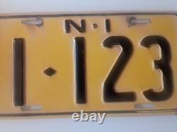 AUSTRALIA NORFOLK ISLAND License Plate plaque immatriculation 1960's RARE