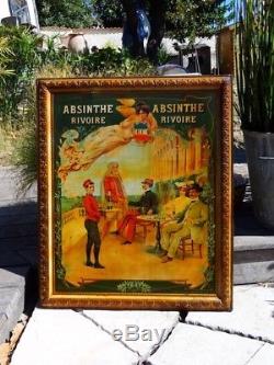 Absinthe Rivoire Rare Tôle Lithographiee. Marseille 1906