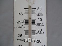 Ag896 Plaque Emaillee Ancienne Thermometre Chocolat Revillon 98 CM
