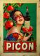 Amer Picon- Plaque Lithographique En Relief Sur Métal Par Camps En 1925