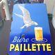 Ançienne plaque emaillee biere paillette annee 30 sans restauration gratuit