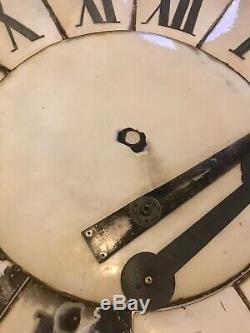 Ancien Cadran horloge Clocher déglise Plaque Émaillée Ø 1m45. Design, loft