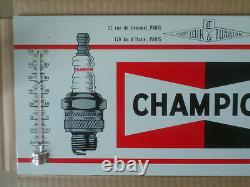 - Ancien Glacoide Champion (bougies) En Tôle Thermomètre Neuf Carton D'usine