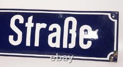 Ancien Panneau De Rue Weidenfelder Straße Aalen Émail Émaillé