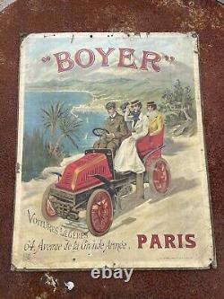 Ancien Panonceau Automobiles Boyer Paris Ancêtre 1900 Avenue De La Grande Armée