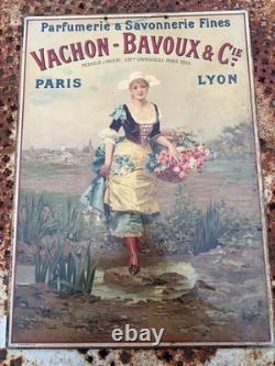 Ancien Panonceau, VACHON BAVOIX 1899 PARIS LYON CAMIS Parfums Savons
