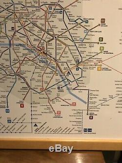 Ancien Plan De Metro Mural De PARIS Dans Son Jus Dorigine No Plaque Emaillee