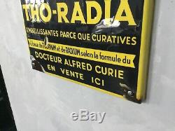 Ancien Thermomètre émaillé Tho Radia Plaque Émaillée Tho Radia