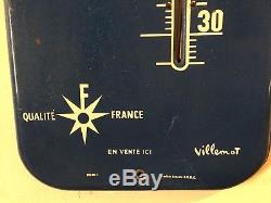 Ancien Thermomètre en tôle ORANGINA d'après VILLEMOT-1950