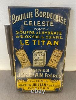 Ancien carnet publicitaire tôle litho LE TITAN 1914 n plaque émaillée kub Menier
