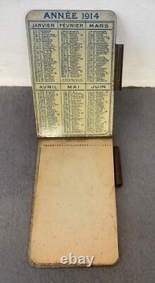Ancien carnet publicitaire tôle litho LE TITAN 1914 n plaque émaillée kub Menier