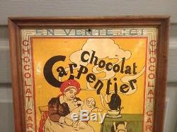 Ancien carton publicitaire chocolat carpentier