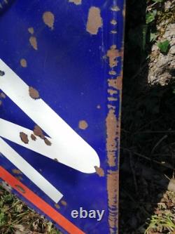 Ancien panneau de signalisation émaillé 1920 /1930, email Japy, Plaque émaillée