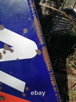 Ancien panneau de signalisation émaillé 1920 /1930, email Japy, Plaque émaillée