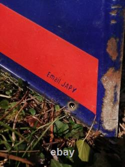 Ancien panneau de signalisation émaillé 1920 /1930, email Japy, Plaque émaillée