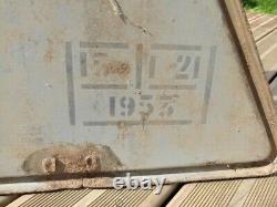 Ancien panneau plaque Emaillé annee 50 Automobile club Du nord 1953 Garage