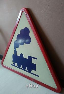 Ancien panneau signalisation routière train