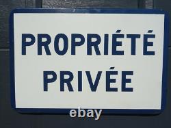 Ancien plaque émaillée PROPRIETE PRIVEE plaque émaillée enamel road sign XXL